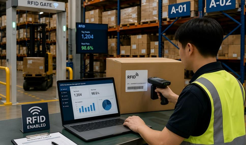 خدمات التخزين واللوجستيات بتقنية تحديد الهوية بموجات الراديو (RFID)