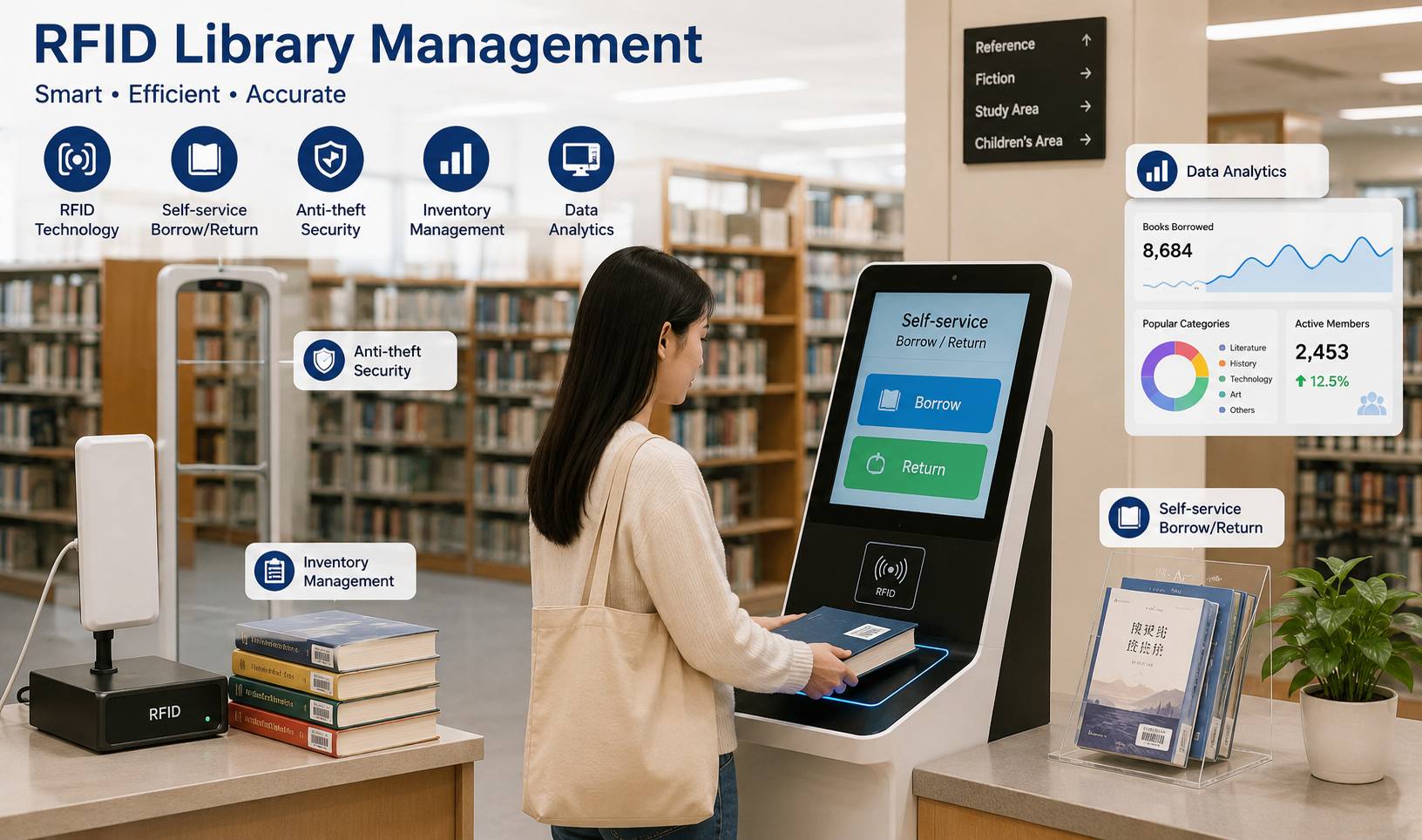 إدارة مكتبة RFID